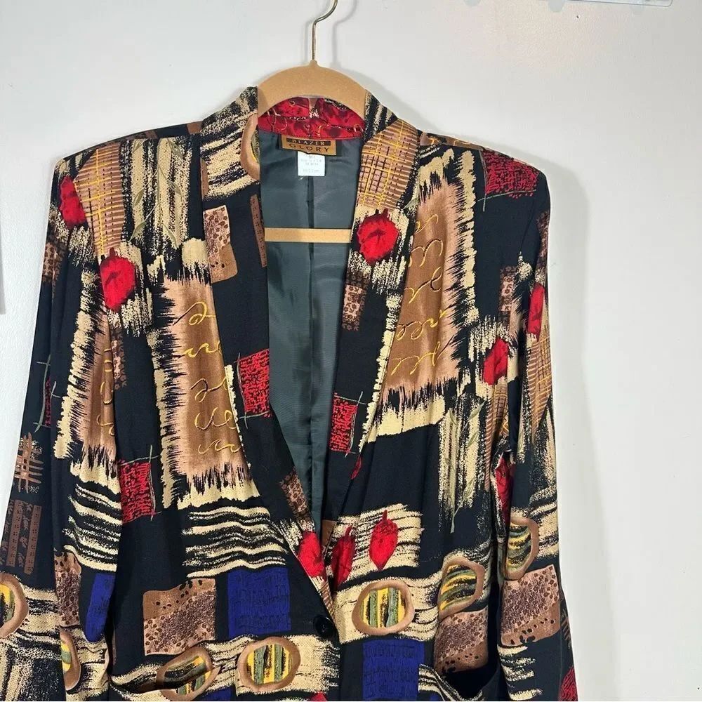 VTG BLAZER GLORY 100% rayon - Picture 5 of 12